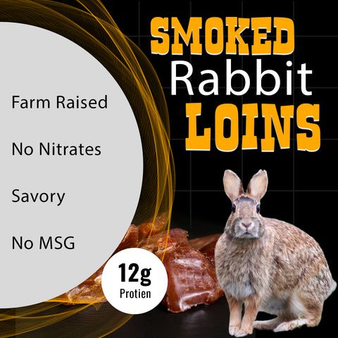 🐇 Smoked Rabbit Loin Jerky – Delicately Wild